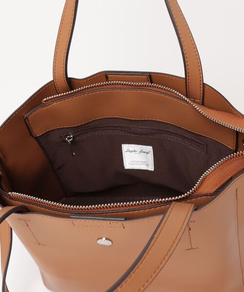 Legato Largo(レガートラルゴ)の「LegatoLargo かるいかばん 2WAYトートバッグ(トートバッグ・レディース・ブラック/グレイッシュベージュ/キャメル/アイボリー/ラベンダー/ライトグレー・FREE)」の12枚目の写真