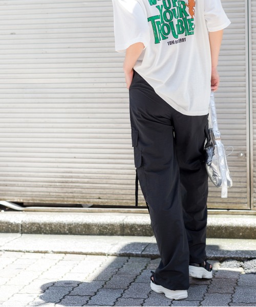 SpRay(スプレイ)の「カーゴパンツ(カーゴパンツ・レディース・チャコールグレー/ブラック/ライトパープル/アイボリー・FREE)」の7枚目の写真