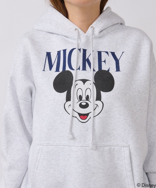 GOOD ROCK SPEED（グッドロックスピード）の「GOOD ROCK SPEED/MICKEYフーディスエット（スウェット・レディース・ライトグレー/ホワイト・FREE）」の15枚目の写真