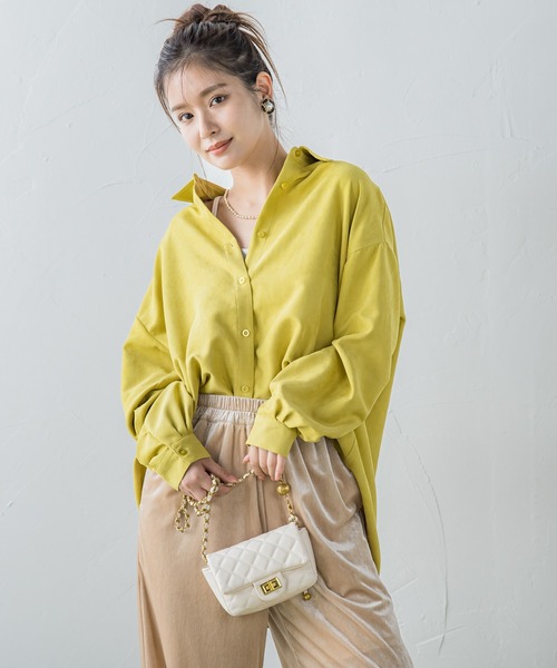 VICKY（ビッキー）の「【秋冬に取り入れたい】細ピッチコーデュロイオーバーシャツ《洗濯機で洗える》（シャツ/ブラウス・レディース・イエロー/ブラウン/オフホワイト/ブラック・M）」の18枚目の写真