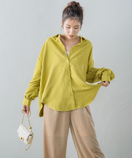 VICKY（ビッキー）の「【秋冬に取り入れたい】細ピッチコーデュロイオーバーシャツ《洗濯機で洗える》（シャツ/ブラウス・レディース・イエロー/ブラウン/オフホワイト/ブラック・M）」の19枚目の写真