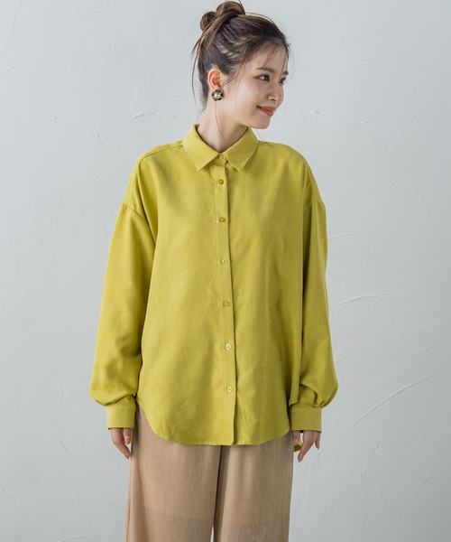 VICKY（ビッキー）の「【秋冬に取り入れたい】細ピッチコーデュロイオーバーシャツ《洗濯機で洗える》（シャツ/ブラウス・レディース・イエロー/ブラウン/オフホワイト/ブラック・M）」の20枚目の写真