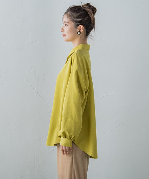 VICKY（ビッキー）の「【秋冬に取り入れたい】細ピッチコーデュロイオーバーシャツ《洗濯機で洗える》（シャツ/ブラウス・レディース・イエロー/ブラウン/オフホワイト/ブラック・M）」の21枚目の写真