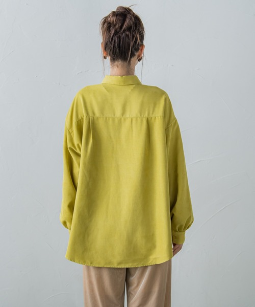 VICKY（ビッキー）の「【秋冬に取り入れたい】細ピッチコーデュロイオーバーシャツ《洗濯機で洗える》（シャツ/ブラウス・レディース・イエロー/ブラウン/オフホワイト/ブラック・M）」の22枚目の写真