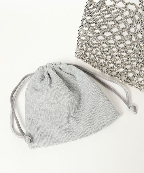 LOWRYS FARM(ローリーズファーム)の「ビーズキンチャク2PBAG 970235(ショルダーバッグ・レディース・シルバー/アイボリー・FREE)」の10枚目の写真