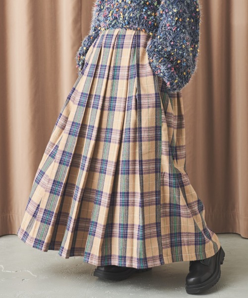 MERLOT（メルロー）の「タータンチェックタックスカート（スカート