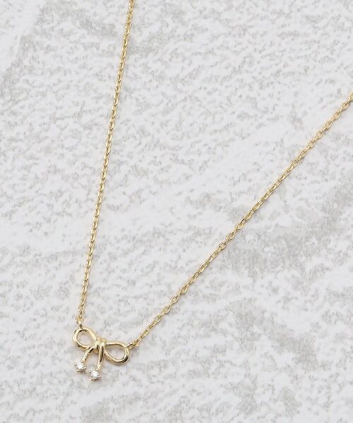 couture brooch（クチュールブローチ）の「◆リボンミニネックレス（ネックレス・レディース・シルバー/ゴールド・00）」の4枚目の写真