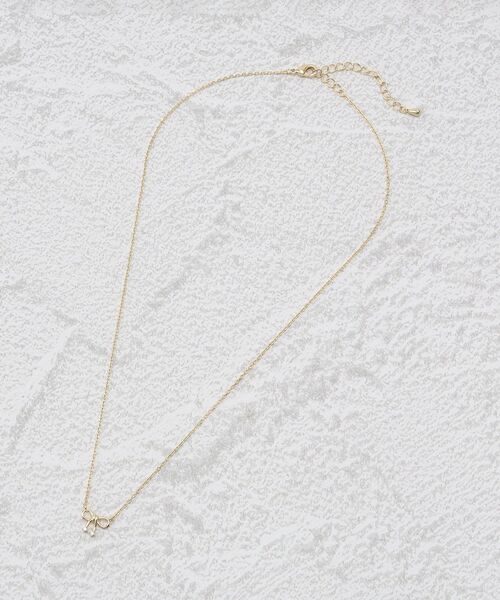 couture brooch（クチュールブローチ）の「◆リボンミニネックレス（ネックレス・レディース・シルバー/ゴールド・00）」の5枚目の写真