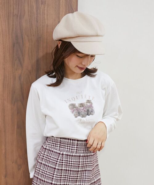 MAJESTIC LEGON（マジェスティックレゴン）の「クラシカルキャスケット（キャスケット・レディース・アイボリー/ブラック/ブラック系その他・FREE）」の5枚目の写真