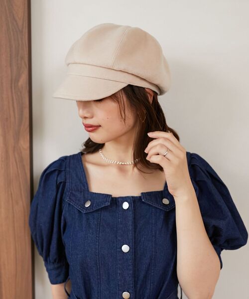 MAJESTIC LEGON（マジェスティックレゴン）の「クラシカルキャスケット（キャスケット・レディース・アイボリー/ブラック/ブラック系その他・FREE）」の8枚目の写真