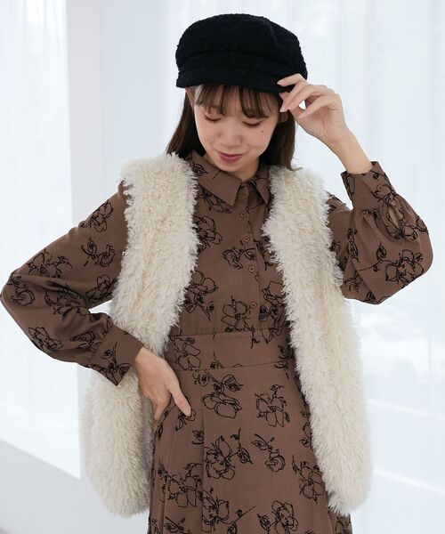 MAJESTIC LEGON（マジェスティックレゴン）の「クラシカルキャスケット（キャスケット・レディース・アイボリー/ブラック/ブラック系その他・FREE）」の10枚目の写真