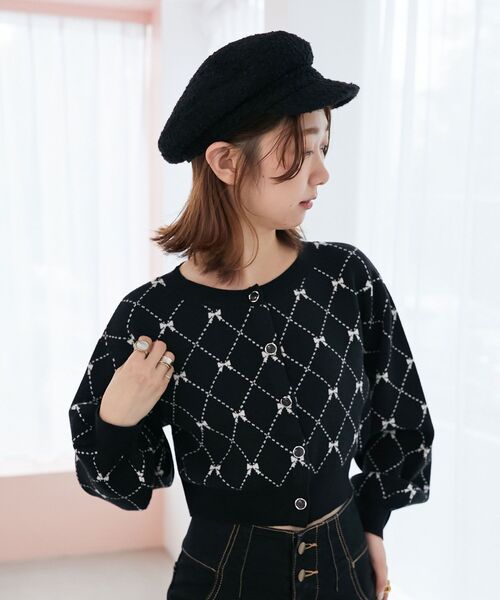 MAJESTIC LEGON（マジェスティックレゴン）の「クラシカルキャスケット（キャスケット・レディース・アイボリー/ブラック/ブラック系その他・FREE）」の12枚目の写真