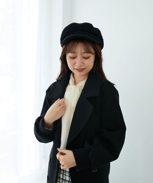 MAJESTIC LEGON（マジェスティックレゴン）の「クラシカルキャスケット（キャスケット・レディース・アイボリー/ブラック/ブラック系その他・FREE）」の15枚目の写真