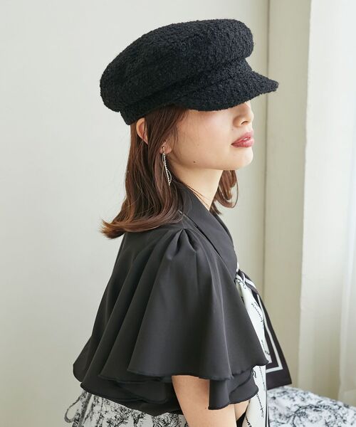 MAJESTIC LEGON（マジェスティックレゴン）の「クラシカルキャスケット（キャスケット・レディース・アイボリー/ブラック/ブラック系その他・FREE）」の21枚目の写真