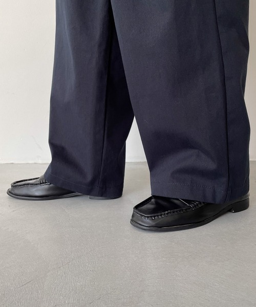 CANAL JEAN(キャナルジーン)の「El mar NEWコットンダブルタックパンツ(その他パンツ・レディース・ライトグレー/ネイビー・ONE SIZE)」の15枚目の写真