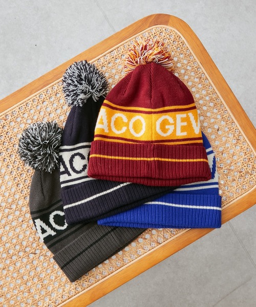 GEVACO（ゲバコ）の「【GEVACO/ゲバコ】ロゴボンボンニットキャップ（ニットキャップ/ビーニー・レディース・チャコールグレー/ブルー/レッド/ネイビー・ONE SIZE）」の14枚目の写真