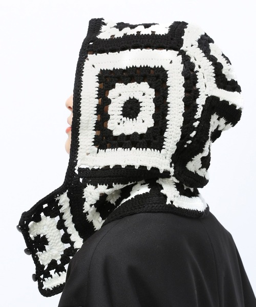 Anui(アニュイ)の「【UNISEX】クロシェバラクラバ(ニットキャップ/ビーニー・レディース・グリーン/ブラック・FREE)」の5枚目の写真