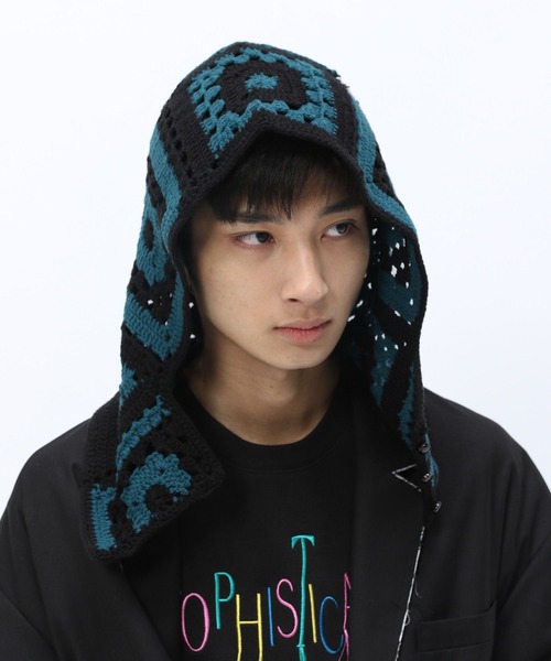 Anui(アニュイ)の「【UNISEX】クロシェバラクラバ(ニットキャップ/ビーニー・レディース・グリーン/ブラック・FREE)」の13枚目の写真