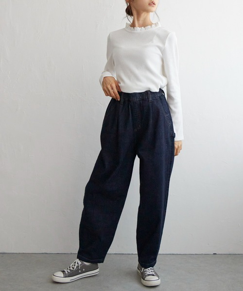 LBC（エルビーシー）の「三角テレコ襟フリルロンT（Tシャツ/カットソー・レディース・オレンジ/グリーン/ブラック/ホワイト・M/L）」の12枚目の写真