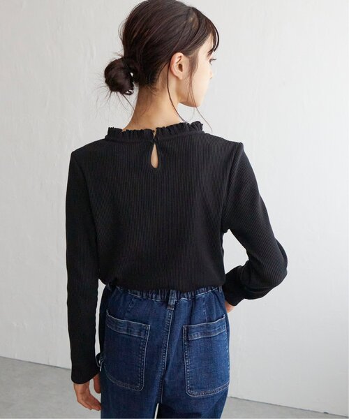 LBC（エルビーシー）の「三角テレコ襟フリルロンT（Tシャツ/カットソー・レディース・オレンジ/グリーン/ブラック/ホワイト・M/L）」の17枚目の写真