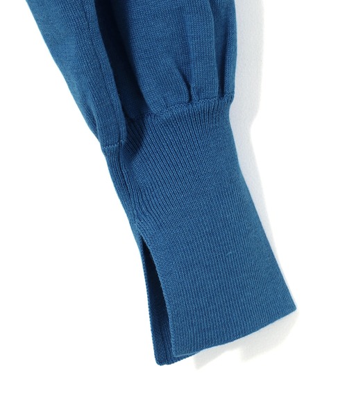 ADAM ET ROPE'（アダムエロペ）の「【サステナブル・WEB限定】カーブスリーブVネックカーディガン（カーディガン/ボレロ・レディース・ブラック系その他/ブルー/チャコールグレー・FREE）」の6枚目の写真