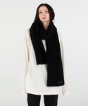 Y-3  CLASSIC KNIT SCARFリネン混ウール大判マフラー Y-3 CLASSIC KNIT SCARFリネン混ウール大判マフラー