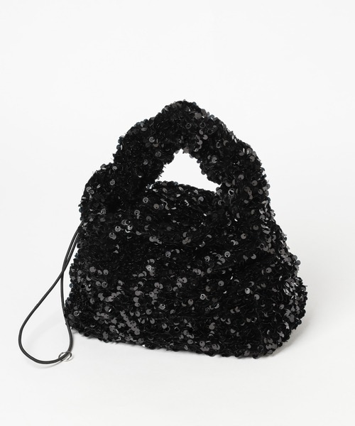 mysty woman(ミスティウーマン)の「スパンコールBAG 987318(ハンドバッグ・レディース・シルバー/ブラック・FREE)」の5枚目の写真