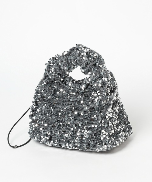 mysty woman(ミスティウーマン)の「スパンコールBAG 987318(ハンドバッグ・レディース・シルバー/ブラック・FREE)」の6枚目の写真