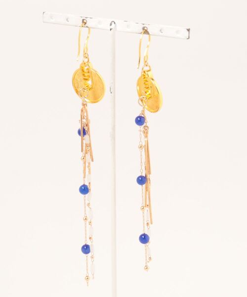 tone(トーン)の「【Astyle】エスニックロングステンレスピアス(MA)(ピアス(両耳用)・レディース・ゴールド・FREE)」の3枚目の写真
