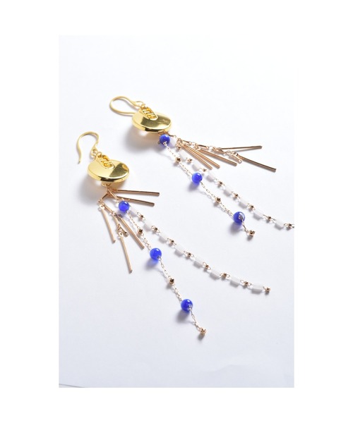 tone(トーン)の「【Astyle】エスニックロングステンレスピアス(MA)(ピアス(両耳用)・レディース・ゴールド・FREE)」の2枚目の写真