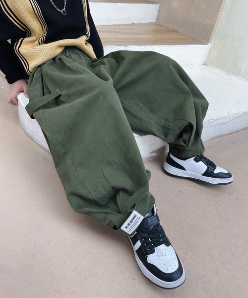 aimoha（アイモハ）の「【aimoha-KIDS-】子供服 カジュアル裾絞りチノパンツ（チノパンツ・キッズ・ブラック/チョコ/イエロー・150/120/110/130/140）」の7枚目の写真