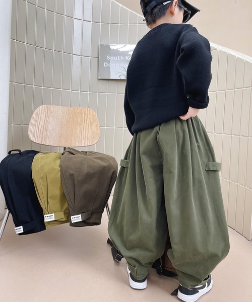 aimoha（アイモハ）の「【aimoha-KIDS-】子供服 カジュアル裾絞りチノパンツ（チノパンツ・キッズ・ブラック/チョコ/イエロー・150/120/110/130/140）」の5枚目の写真