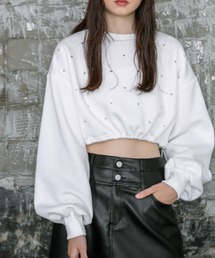 OLIVE des OLIVE | 【一部WEB店舗限定カラー有】きらきらクロップドトップス　1032060190(スウェット)