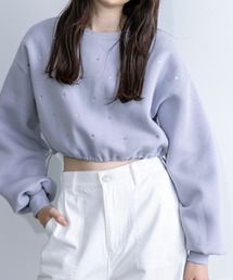 OLIVE des OLIVE | 【一部WEB店舗限定カラー有】きらきらクロップドトップス　1032060190(スウェット)