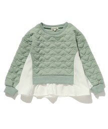 SHOO・LA・RUE（シューラルー）の「◆【110-140cm】ハートキルト切替フレアプルオーバー（Tシャツ/カットソー・キッズ）」
