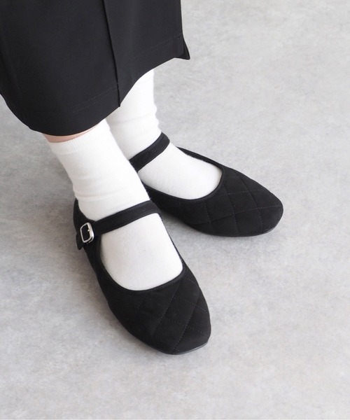 cepo（セポ）の「キルティングストラップバレエシューズ（バレエシューズ・レディース・ブラウン/ブラック・M/L）」の2枚目の写真