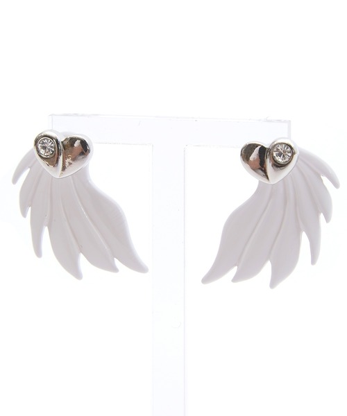 an meets zakka(アンミツザッカ)の「an meets zakka 翼ピアス(ピアス(両耳用)・メンズ・ホワイト/ピンク/ブラック・ONE SIZE)」の2枚目の写真