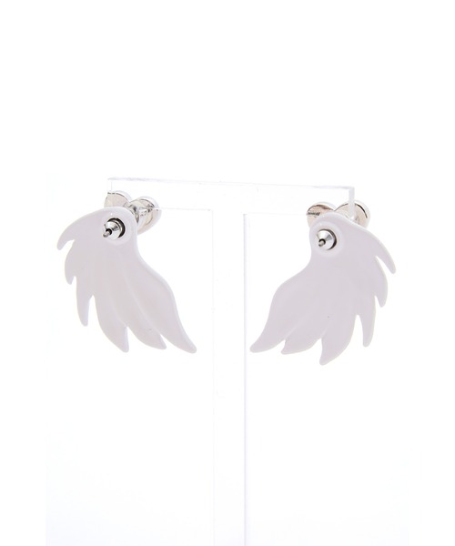 an meets zakka(アンミツザッカ)の「an meets zakka 翼ピアス(ピアス(両耳用)・メンズ・ホワイト/ピンク/ブラック・ONE SIZE)」の4枚目の写真