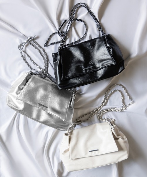【 】チェーンフラップショルダーバッグ◆送料無料◆ KUUUPY（クーピー）の「Chain Flap Shoulder Bag- チェーン