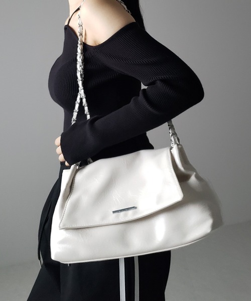 希少♡ブルネロクチネリ ロゴ レザー フラップ ショルダーバッグチェーン