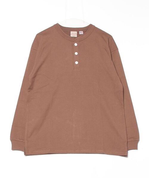 セール】Good wear USAコットン ヘンリーネック L/S TEE（T