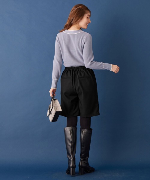 alotta(アロッタ)の「ダブル金ボタンスカート風パンツ(その他パンツ・レディース・ブラック/ベージュ・M/L/LL)」の5枚目の写真
