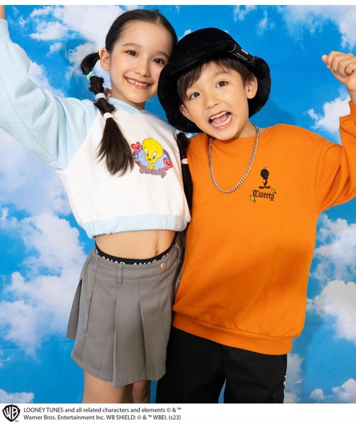 ANAP kids（アナップキッズ）の「Tweetyコラボ/裏毛ラグランスウェットパーカー【親子お揃い】（パーカー・キッズ・ピンク/サックスブルー/ブラック・110cm/130cm/120cm）」の18枚目の写真