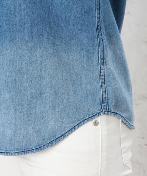 green label relaxing(グリーンレーベルリラクシング)の「GC INDIGO DNM ウエスタン シャツ◆(シャツ/ブラウス・レディース・ライトブルー/コバルトブルー・40/38)」の9枚目の写真