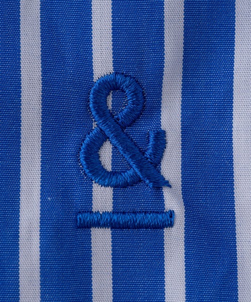 BRICK & SONS（ブリックアンドサンズ）の「＆リラックスバックプリーツシャツ＜ブルーワイドストライプ＞（シャツ/ブラウス・メンズ・ブルー・S/M/L/XS）」の12枚目の写真