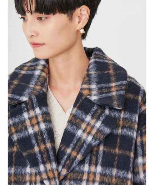 AMERICAN HOLIC(アメリカンホリック)の「チェックコクーンミディコート(その他アウター・レディース・ネイビー系3/ホワイト系その他7・L/M)」の18枚目の写真