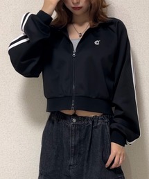 【PICSAS】ロゴ刺繍ショートトラックジャケット