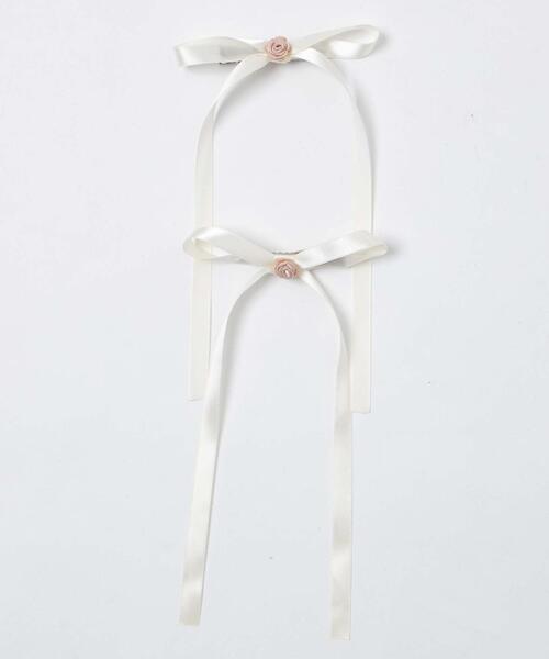 WEGO(ウィゴー)の「WEGO/【2点セット】バラリボンクリップ(バレッタ/ヘアクリップ・レディース・ホワイト/ブラック/ブラック系その他・FREE)」の7枚目の写真