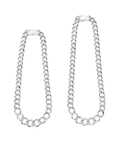 CRIMIE（クライミー）の「LINK CHAIN GRADATION SILVER NECKLACE MIDDLE / チェーン グラデーション シルバー ネックレス ミドル（ネックレス・メンズ・シルバー・ONE SIZE）」の5枚目の写真