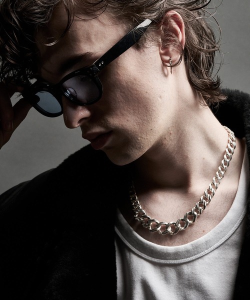 CRIMIE（クライミー）の「LINK CHAIN GRADATION SILVER NECKLACE MIDDLE / チェーン グラデーション シルバー ネックレス ミドル（ネックレス・メンズ・シルバー・ONE SIZE）」の6枚目の写真